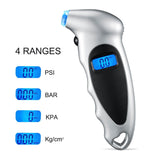Digital Tire Pressure Gauge 150 PSI 4 Settings Car Truck Bicycle Backlit LCD Non-Slip Grip